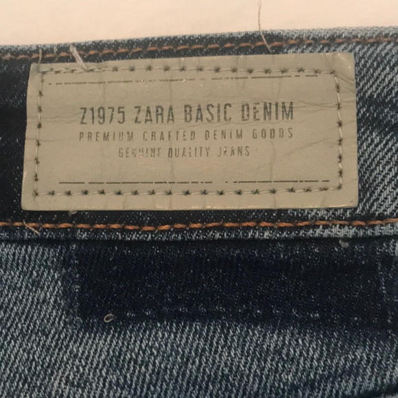 NWOT Zara High Waist Jeans with red,blue and metallic - Picture 7 of 9